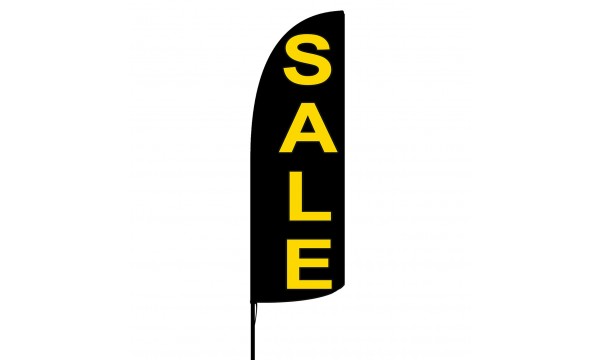 Sale Black Custom Advertising Flag